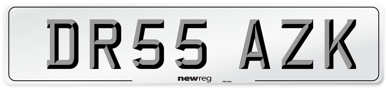 DR55 AZK Number Plate from New Reg